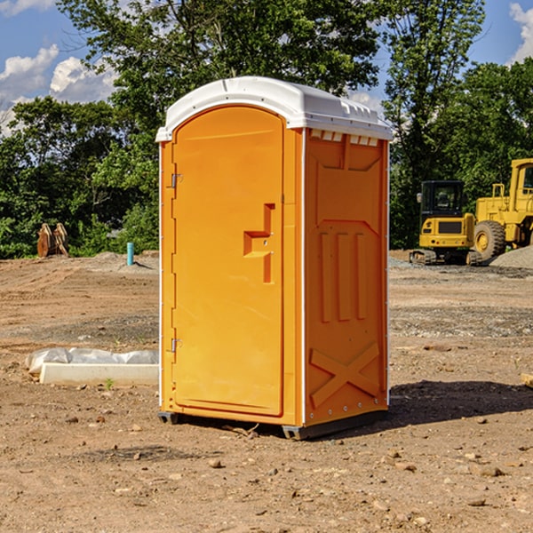 can i customize the exterior of the porta potties with my event logo or branding in Abbyville KS